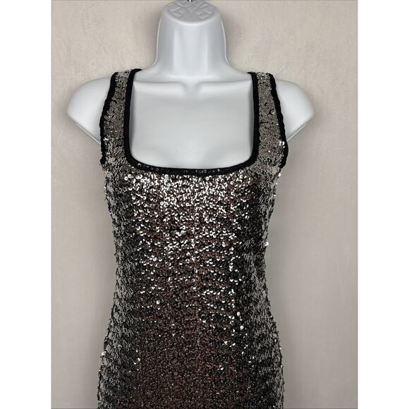 NEW Mark Wong Nark Sequin Bodycon Mini Dress Women Small Party Night Out Festive - Picture 2 of 11